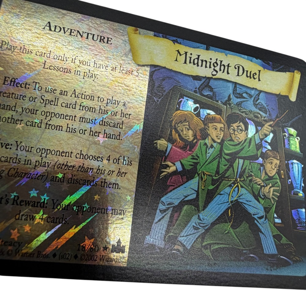 Harry Potter TCG Midnight Duel 18/80 Holo Rare Chamber of Secrets 2002 Vintage
